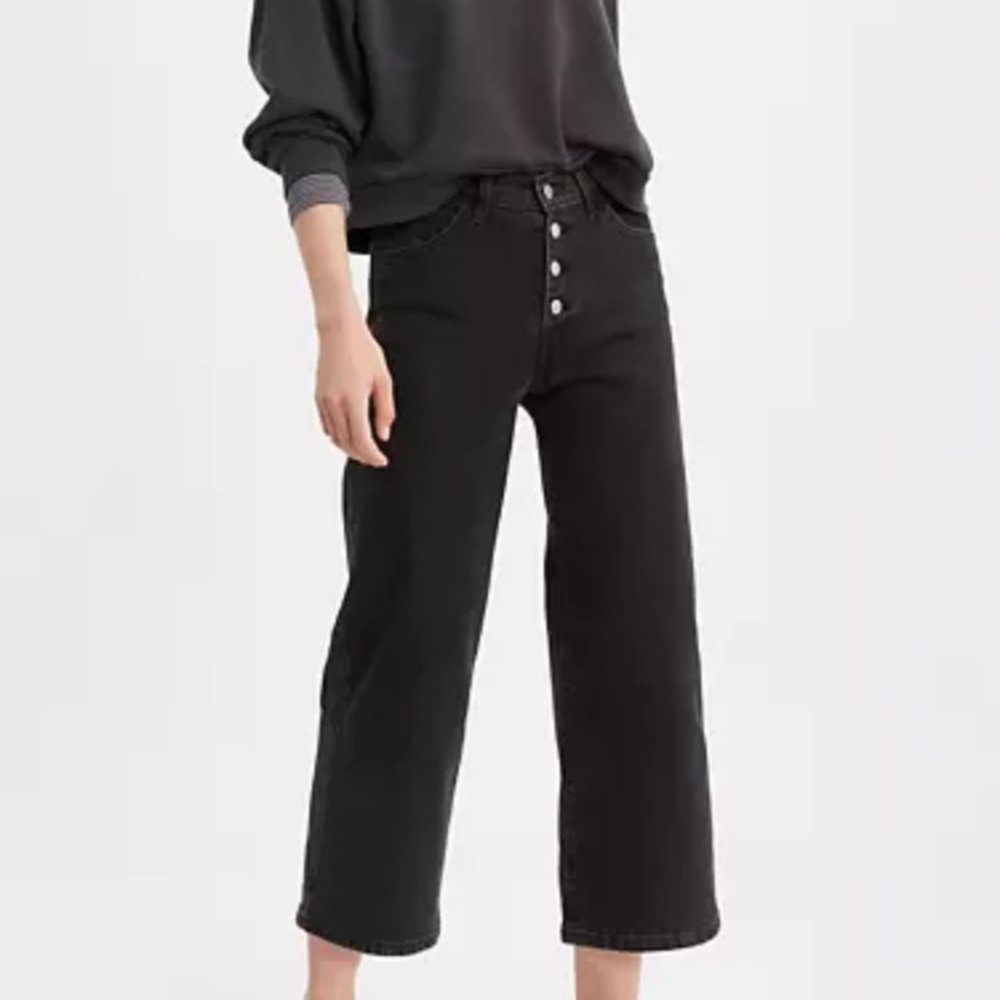 Mile High Cropped Wide Leg Jeans